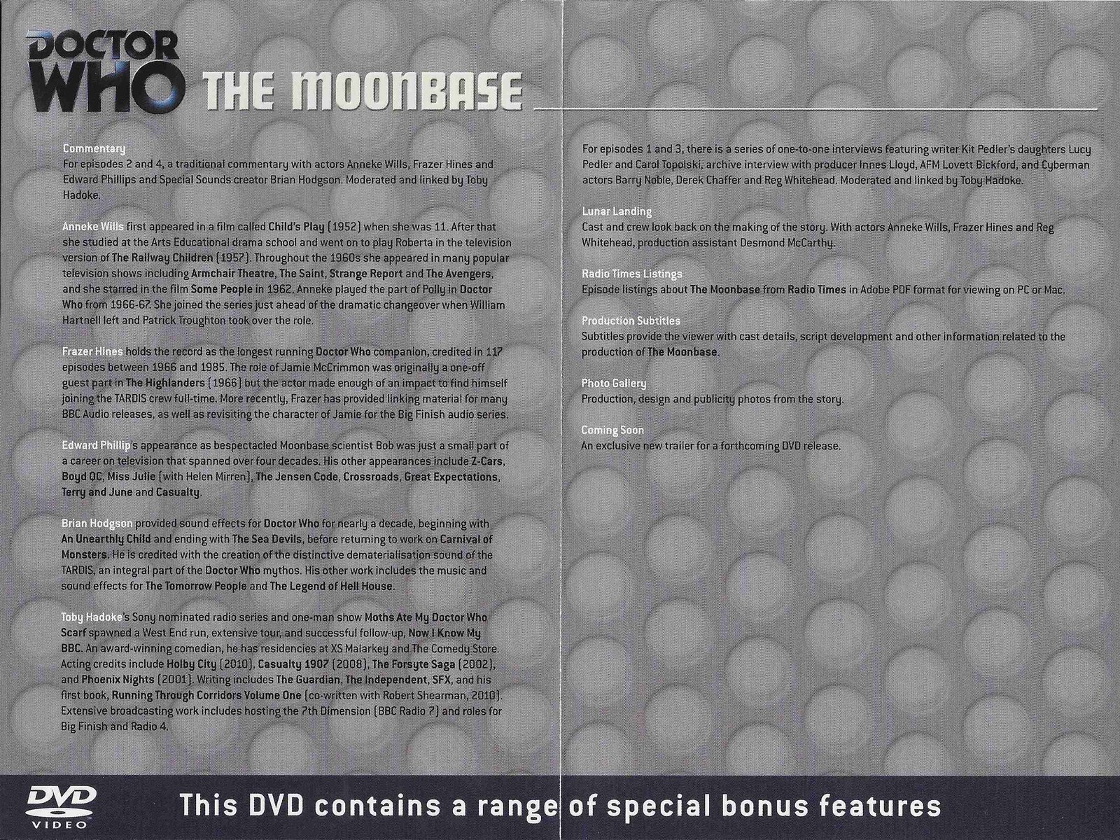 Middle of cover of BBCDVD 3698